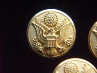 Preview of the first image of Waterbury Brass eagle shield button.