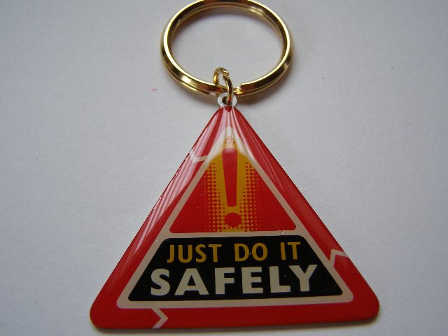 Preview of the first image of Just do it safely - Keyring (Incl. P&P).