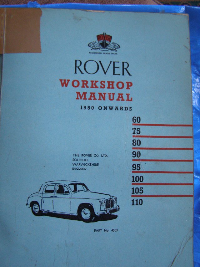 Preview of the first image of Rover P4 Workshop manual 1950 on.