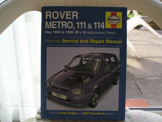 Preview of the first image of WORKSHOP MANUAL(Rover metro)..