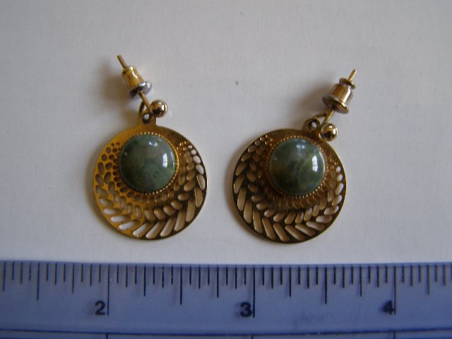 Preview of the first image of Filigree disc Earrings.