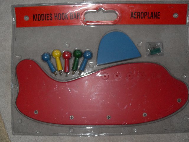 Preview of the first image of Aeroplane kiddies coat/toy hook bar - Brand new £6.