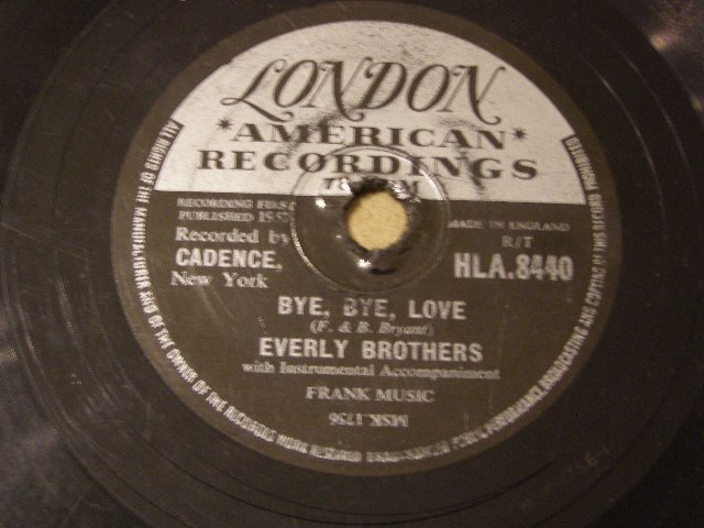Preview of the first image of 78 -Bye Bye Love - Everly Brothers.