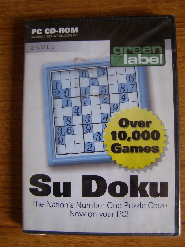 Preview of the first image of CD-ROM game- Sudoku for PC by Green label (Incl P&P).