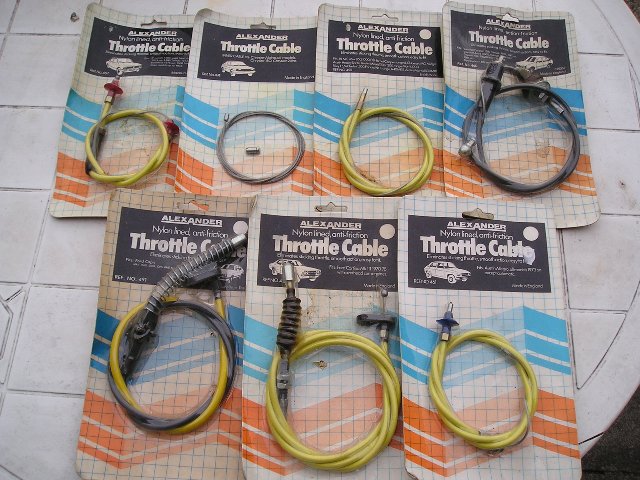 Preview of the first image of SELECTION OF THROTTLE CABLES.