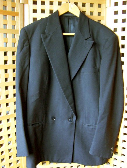 Preview of the first image of Vintage double-breasted wool jacket.