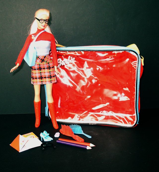 Image 2 of Barbie College Style Doll with Carry Case v. Rare 2001