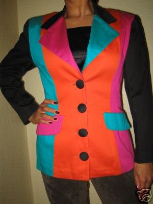 Preview of the first image of Fabulous Multi Coloured Panelled Jacket by XLR8 UK 10.