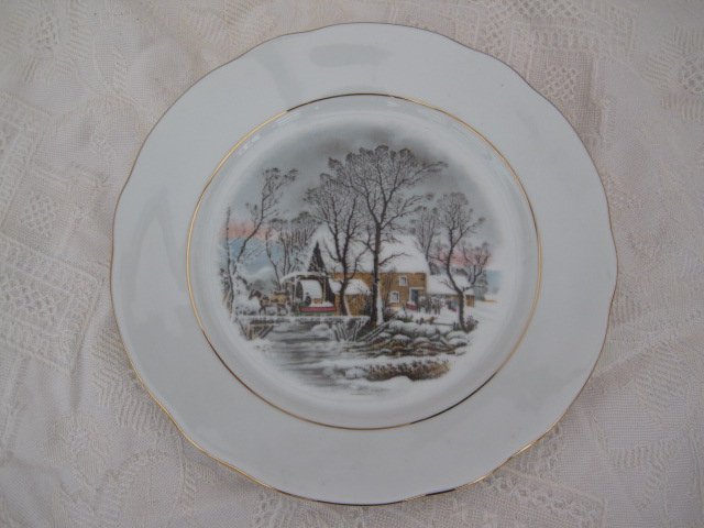 Preview of the first image of Porcelain Plate - The OLD GRIST MILL.