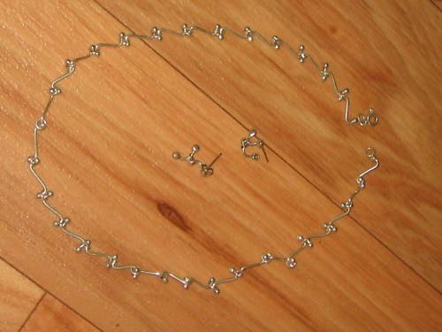 Preview of the first image of Silver Chain set Necklace Earrings Bracelet BRAND NEW UNWORN.