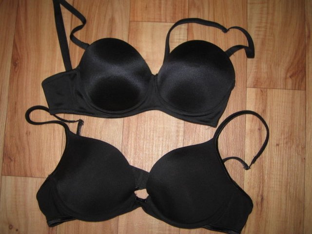 Preview of the first image of 2 x TRIUMPH Black Push Up Underwired Bra's 36A BN.