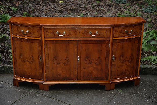 Preview of the first image of BEVAN FUNNELL REPRODUX YEW SIDEBOARD DRESSER BASE CABINET.