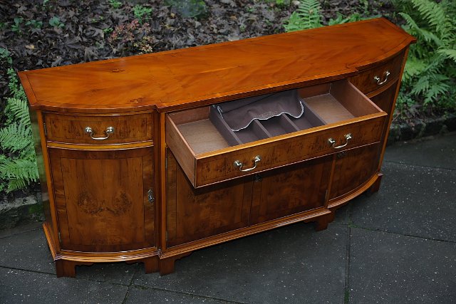 Image 2 of BEVAN FUNNELL REPRODUX YEW SIDEBOARD DRESSER BASE CABINET
