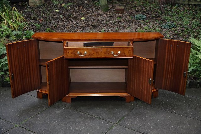 Image 3 of BEVAN FUNNELL REPRODUX YEW SIDEBOARD DRESSER BASE CABINET