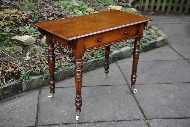 Preview of the first image of VICTORIAN MAHOGANY HALL SIDE END OCCASIONAL TABLE DESK.