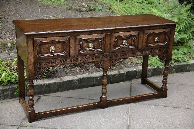Image 6 of TITCHMARSH AND GOODWIN DRESSER BASE SIDEBOARD HALL TABLE.