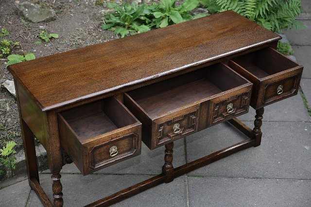 Image 7 of TITCHMARSH AND GOODWIN DRESSER BASE SIDEBOARD HALL TABLE.