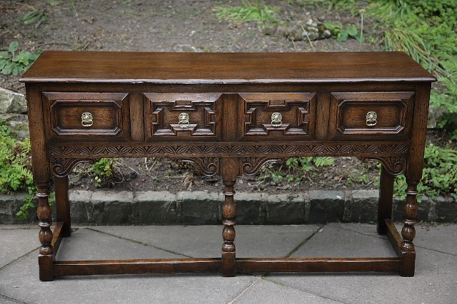 Image 12 of TITCHMARSH AND GOODWIN DRESSER BASE SIDEBOARD HALL TABLE.