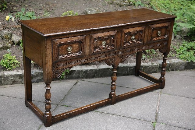 Image 17 of TITCHMARSH AND GOODWIN DRESSER BASE SIDEBOARD HALL TABLE.