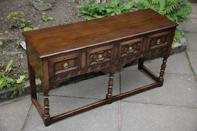 Image 18 of TITCHMARSH AND GOODWIN DRESSER BASE SIDEBOARD HALL TABLE.