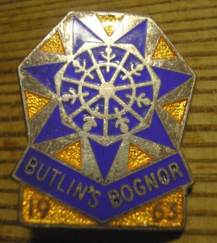 Preview of the first image of BUTLIN'S BOGNOR 1963 ENAMEL BADGE.