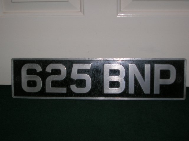 Preview of the first image of 625 BNP Registration number for sale.