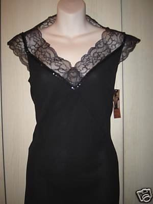 Image 3 of M&S Black Lace & Chiffon Dress UK 8,10,12 BNWT rrp£55