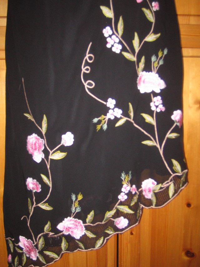 Image 2 of Black Pink embroidered Randi May Dress UK10-12