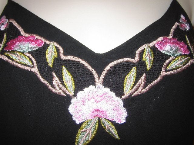 Image 3 of Black Pink embroidered Randi May Dress UK10-12