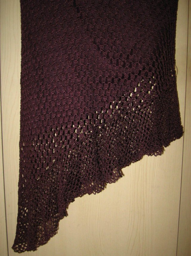 Preview of the first image of Unlined Aubergine Crochet Dress Top Shop - UK10-12 BRAND NEW.