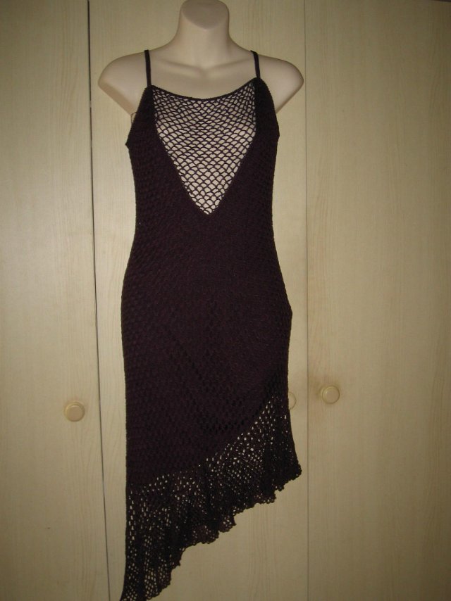 Image 2 of Unlined Aubergine Crochet Dress Top Shop - UK10-12 BRAND NEW