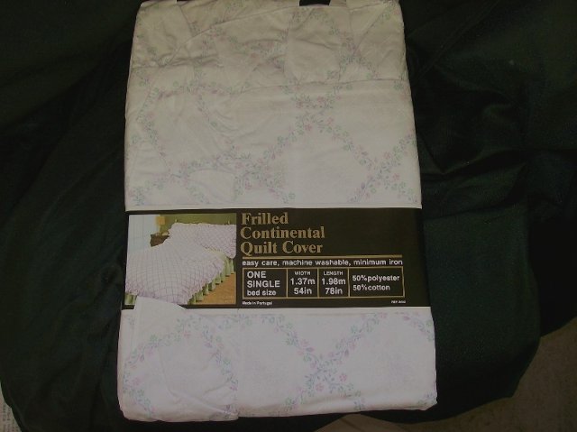 Preview of the first image of New Single Quilt / Duvet Cover. White base floral pattern.