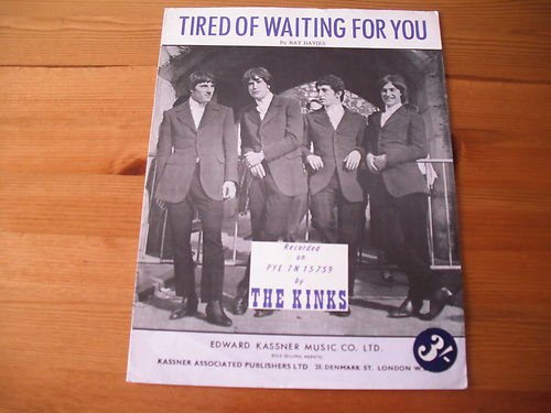 Preview of the first image of Kinks Original Sheet Music Tired of Waiting For You.