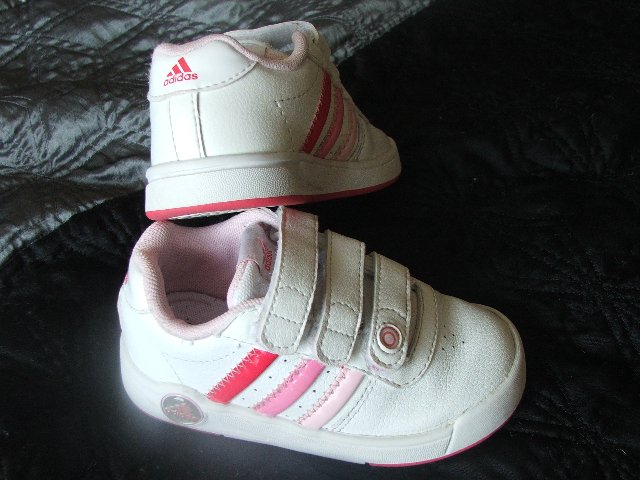 Preview of the first image of Adidas little girls trainers size 6.