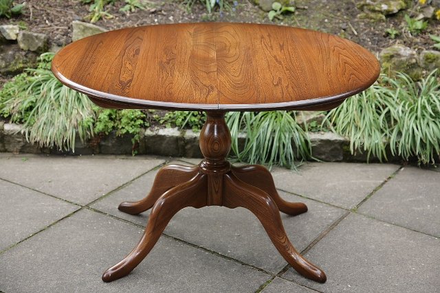 Image 4 of ERCOL ELM FRUITWOOD DINING SET CHESTER TABLE AND FOUR CHAIRS
