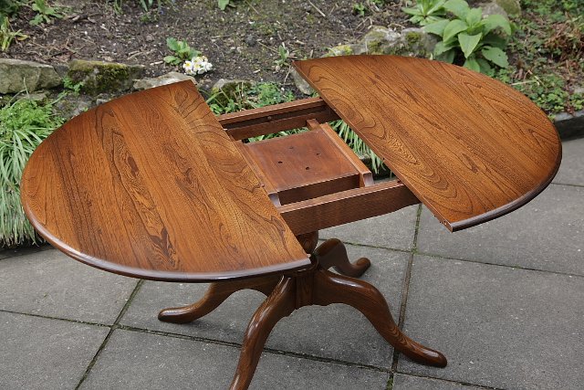 Image 10 of ERCOL ELM FRUITWOOD DINING SET CHESTER TABLE AND FOUR CHAIRS