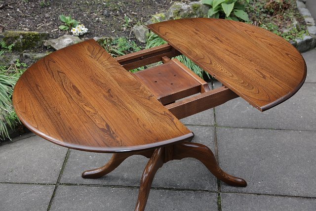 Image 20 of ERCOL ELM FRUITWOOD DINING SET CHESTER TABLE AND FOUR CHAIRS