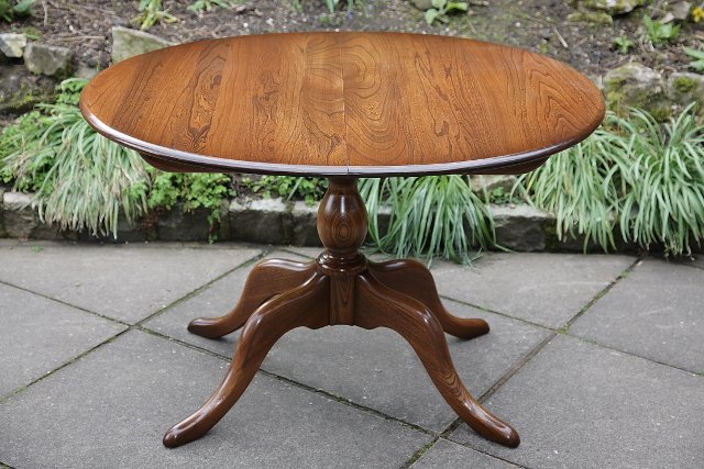 Image 26 of ERCOL ELM FRUITWOOD DINING SET CHESTER TABLE AND FOUR CHAIRS