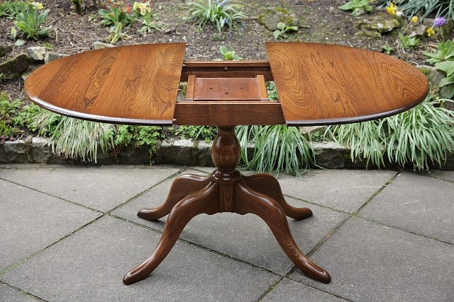 Image 31 of ERCOL ELM FRUITWOOD DINING SET CHESTER TABLE AND FOUR CHAIRS