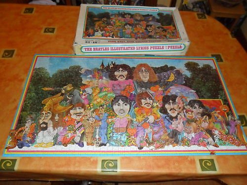 Preview of the first image of Beatles 800 piece Jigsaw Illustrated Lyrics( Rare).