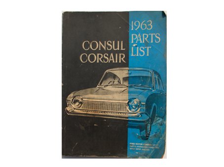 Preview of the first image of FORD CORSAIR 1963 PARTS BOOK.