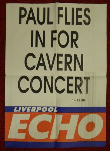 Preview of the first image of Paul 'Live At The Cavern'  Liverpool Echo Bill Poster.
