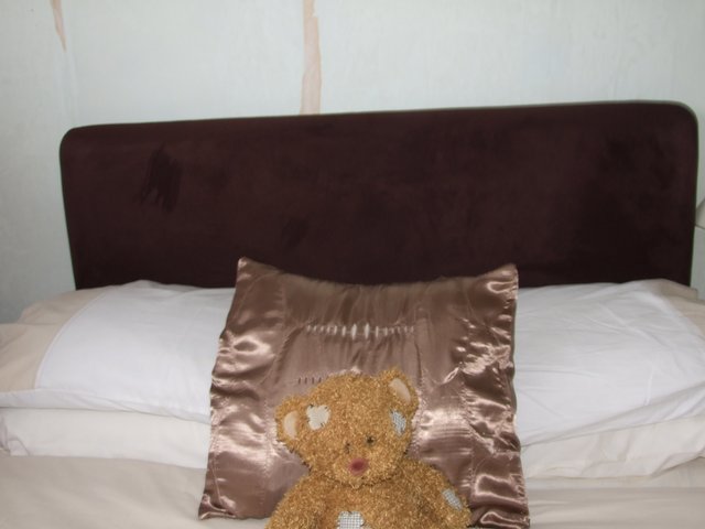 Image 2 of Dble Brown Faux Suede Headboard