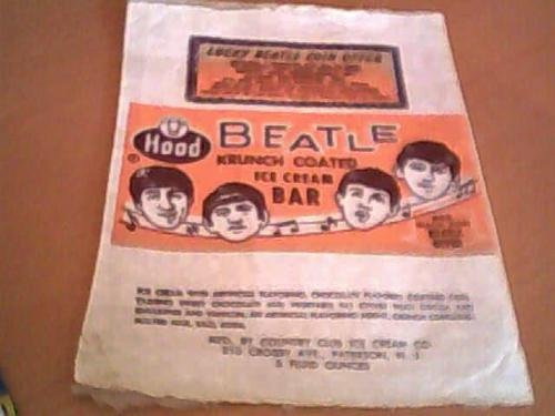 Preview of the first image of Beatles Krunch Coated Ice Cream bar Wrapper 1960's.