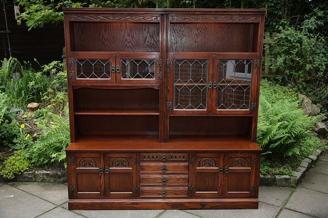 Preview of the first image of OLD CHARM SIDEBOARD CABINET CUPBOARD BOOKCASE DRESSER UNIT.