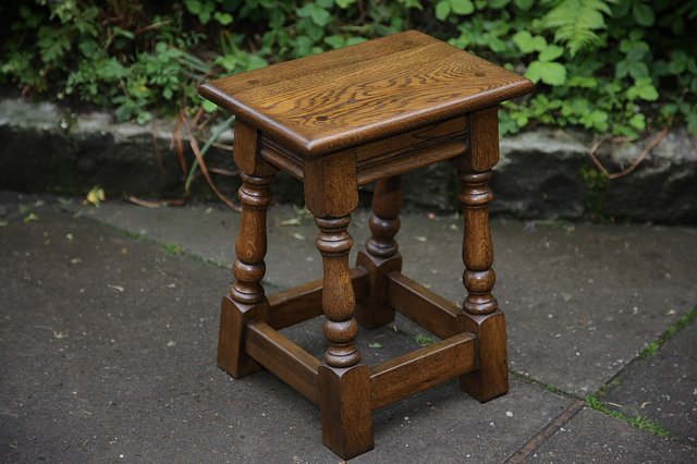 Image 18 of OLD CHARM NEST OF 3 LIGHT OAK COFFEE OCCASIONAL TABLES