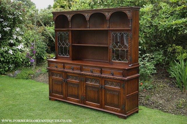Preview of the first image of OLD CHARM OAK DRESSER BASE SIDEBOARD CABINET CUPBOARD..