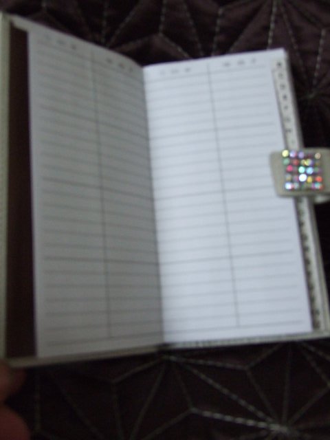 Image 3 of White Leather Address Book