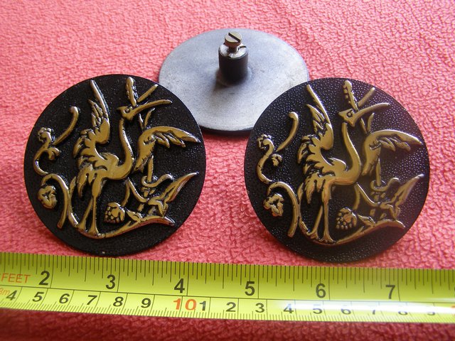Preview of the first image of 3 Ornate Brass handles (Incl P&P).