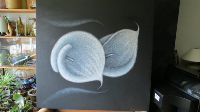 Image 2 of Kitsch Painting White Arum lilies